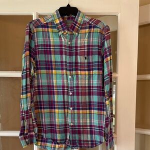Simply Southern Vibrant Plaid Button Down Shirt